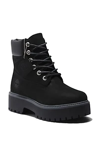 Timberland Women's Black Stone Street 6inch Lace-Up Waterproof Boots