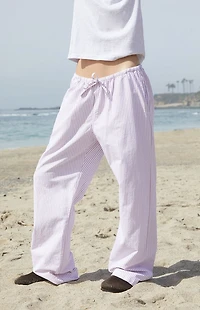 John Galt Red & White Striped Anastasia Lounge Pants