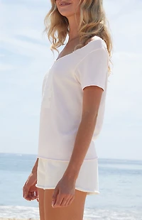 John Galt Pink Robyn 14 Short Sleeve Off-The-Shoulder Top