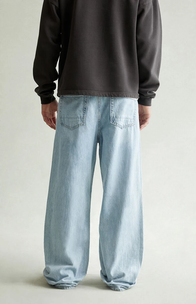 Pacsun Blake Extreme Baggy Jeans Drawstring Light Indigo