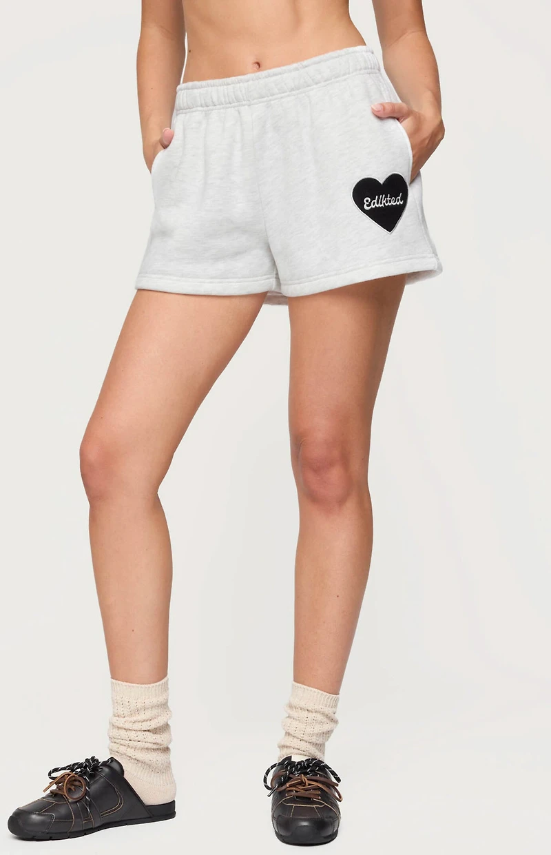 Edikted Big Love Sweat Shorts