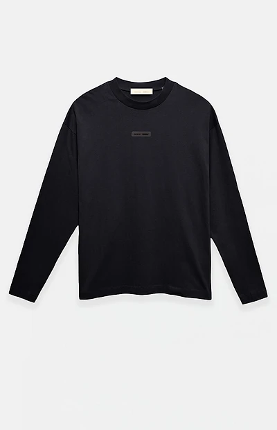 Fear of God ESSENTIALS Jet Black Classic Fit Long Sleeve T-Shirt