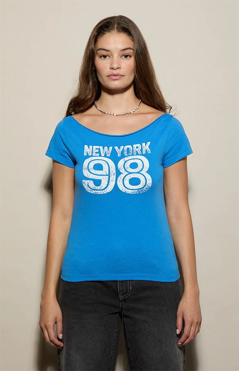 Pacsun New York 98 Off-The-Shoulder T-Shirt
