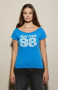 Pacsun New York 98 Off-The-Shoulder T-Shirt