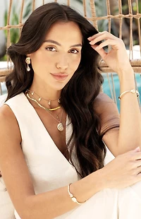 Ettika Nautilus Shell Pendant Layered Necklace