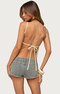 Edikted Macy Backless Sequin Top