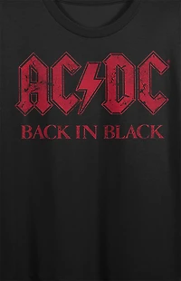 ACDC Back Black Cropped T-Shirt