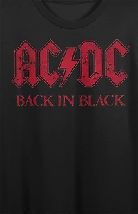 ACDC Back Black Cropped T-Shirt