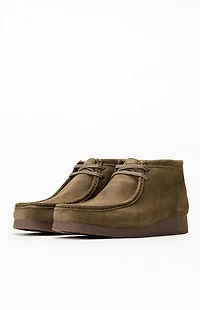 Clarks Khaki Suede Wallabee Evo Shoes