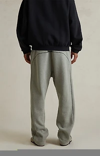 Fear of God ESSENTIALS Concrete Heather & Black Relaxed Fleece Sweatpants