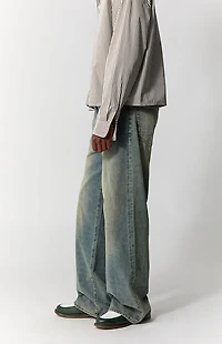 Pacsun Blake Extreme Baggy Jeans Medium Blue Light Wash