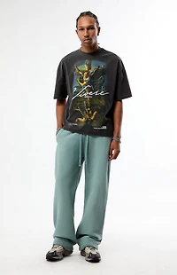 Pacsun Blue Fleece Extreme Baggy Sweatpants