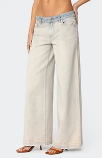 Edikted Rhiannon Washed Wide Leg Jeans