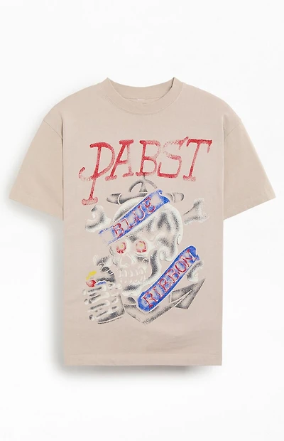 Pabst Blue Ribbon Skull Tattoo T-Shirt