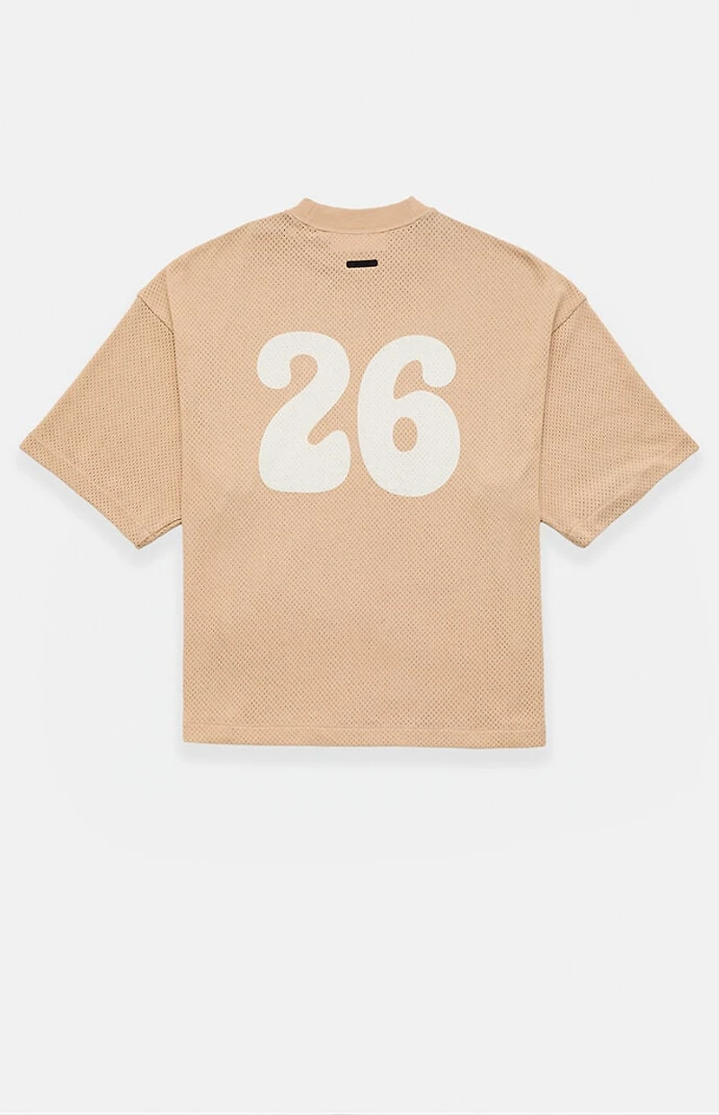Fear of God ESSENTIALS Women's Tan Merch Mesh T-Shirt