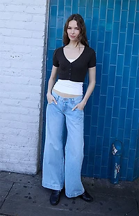 John Galt Brown Cable Knit Short Sleeve Cropped Cardigan