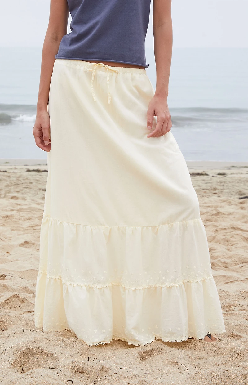 John Galt Yellow Nadia Maxi Skirt