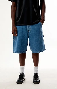 Obey Medium Blue Bigwig Baggy Jean Shorts