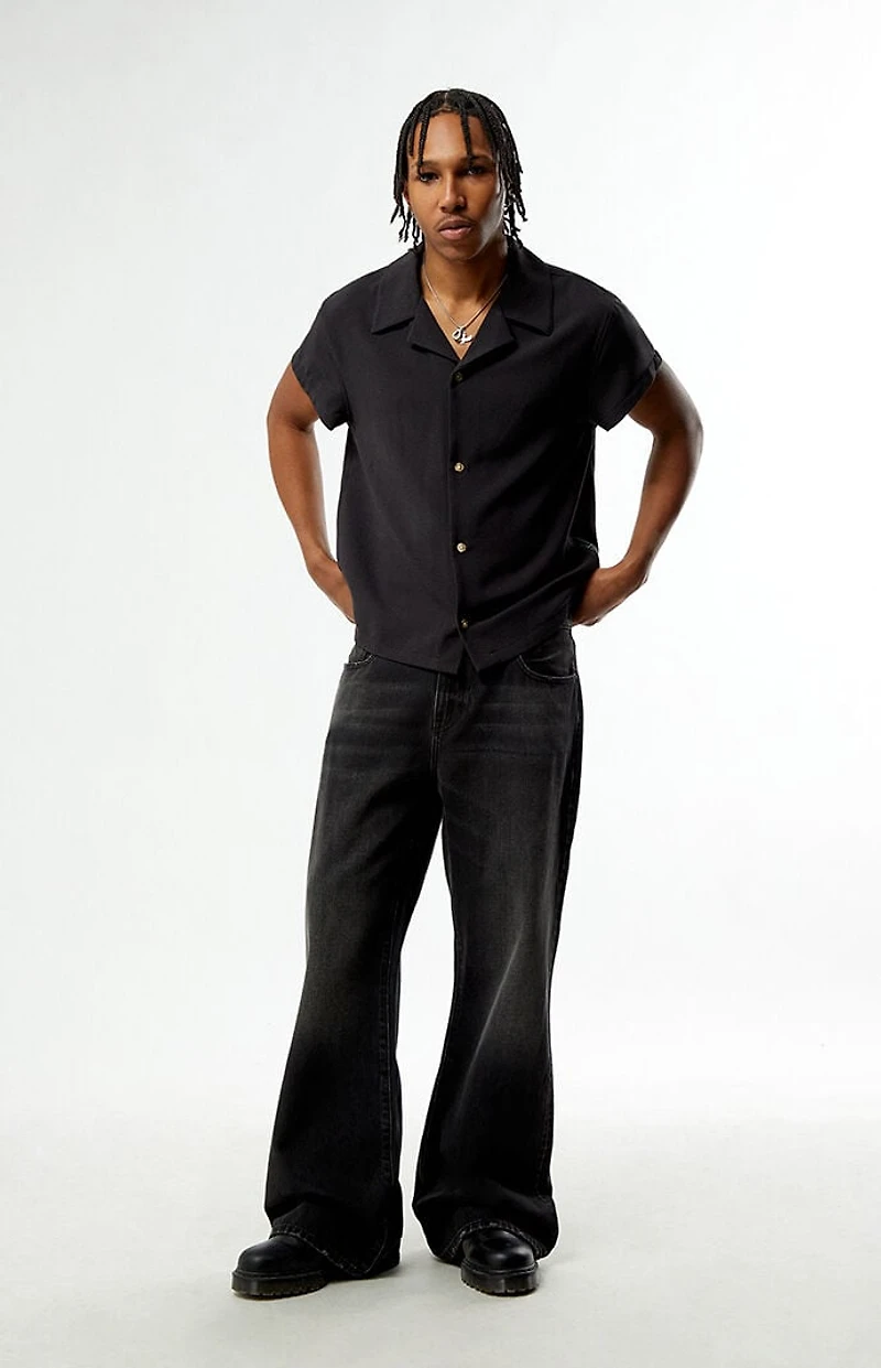 Pacsun Bennett Baggy Flare Jeans Faded Black