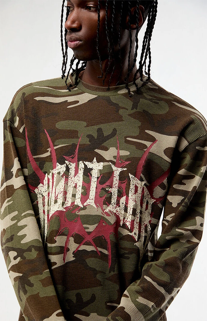 Nightlab Night Camo Waffle Knit Long Sleeve T-Shirt