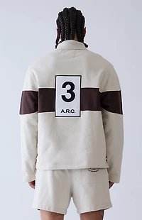 A.R.C. Gray Long Sleeve Rugby Polo Shirt