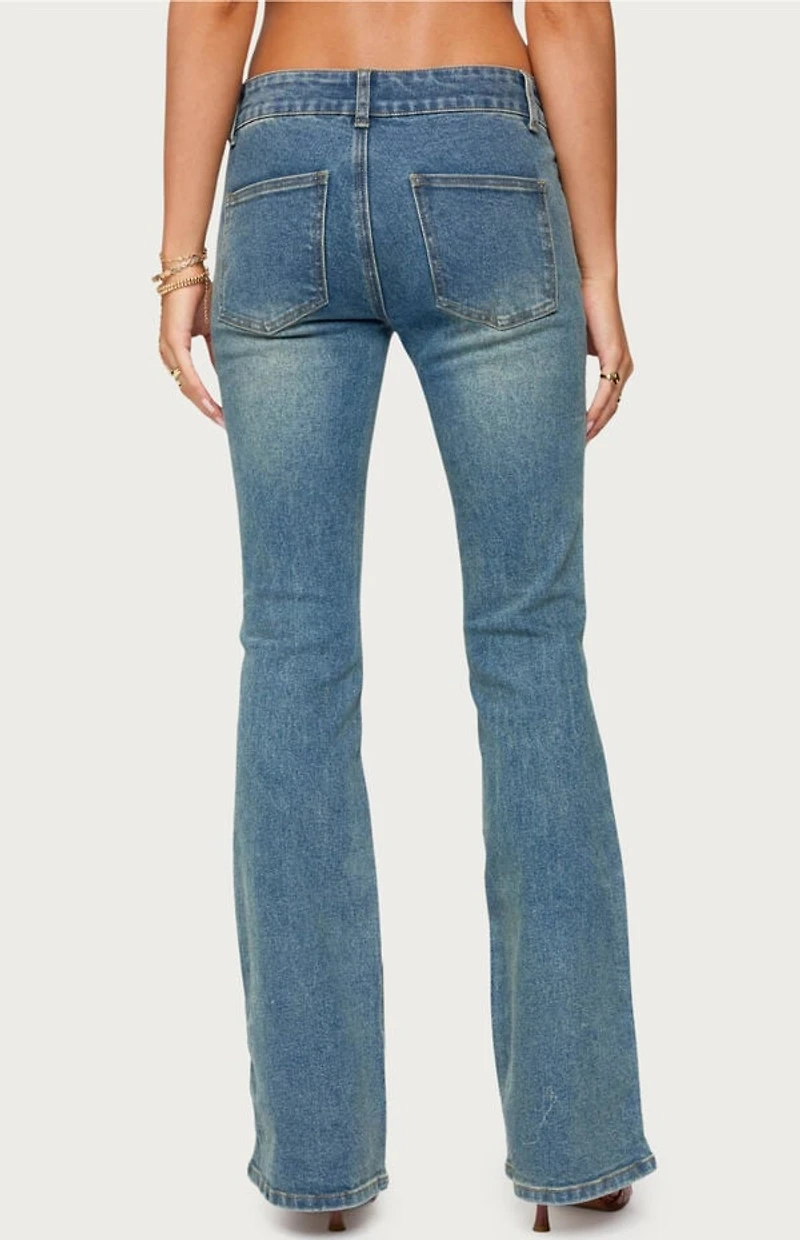 Edikted Mattea Low Rise Flared Jeans