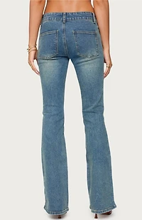 Edikted Mattea Low Rise Flared Jeans