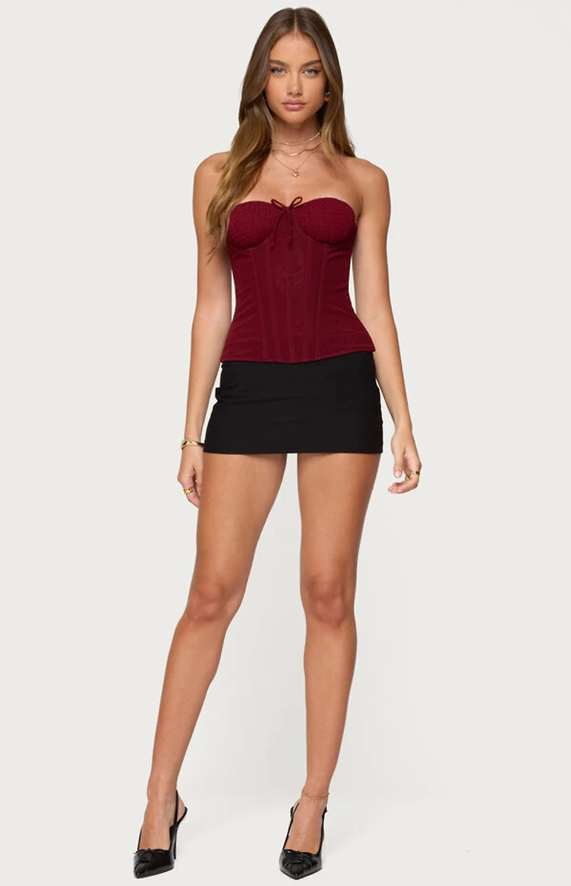 Edikted Guinivere Smocked Strapless Corset