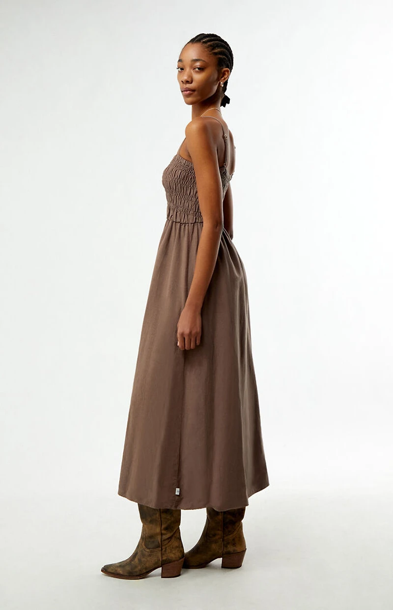 Rhythm Classic Shirred Midi Dress