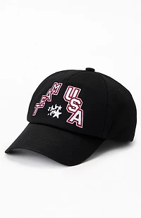 Olympics Milano Cortina Team USA Embroidered Flag & Rings Snapback Hat