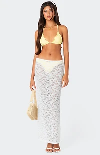 Edikted Oceana Sheer Lace Maxi Skirt