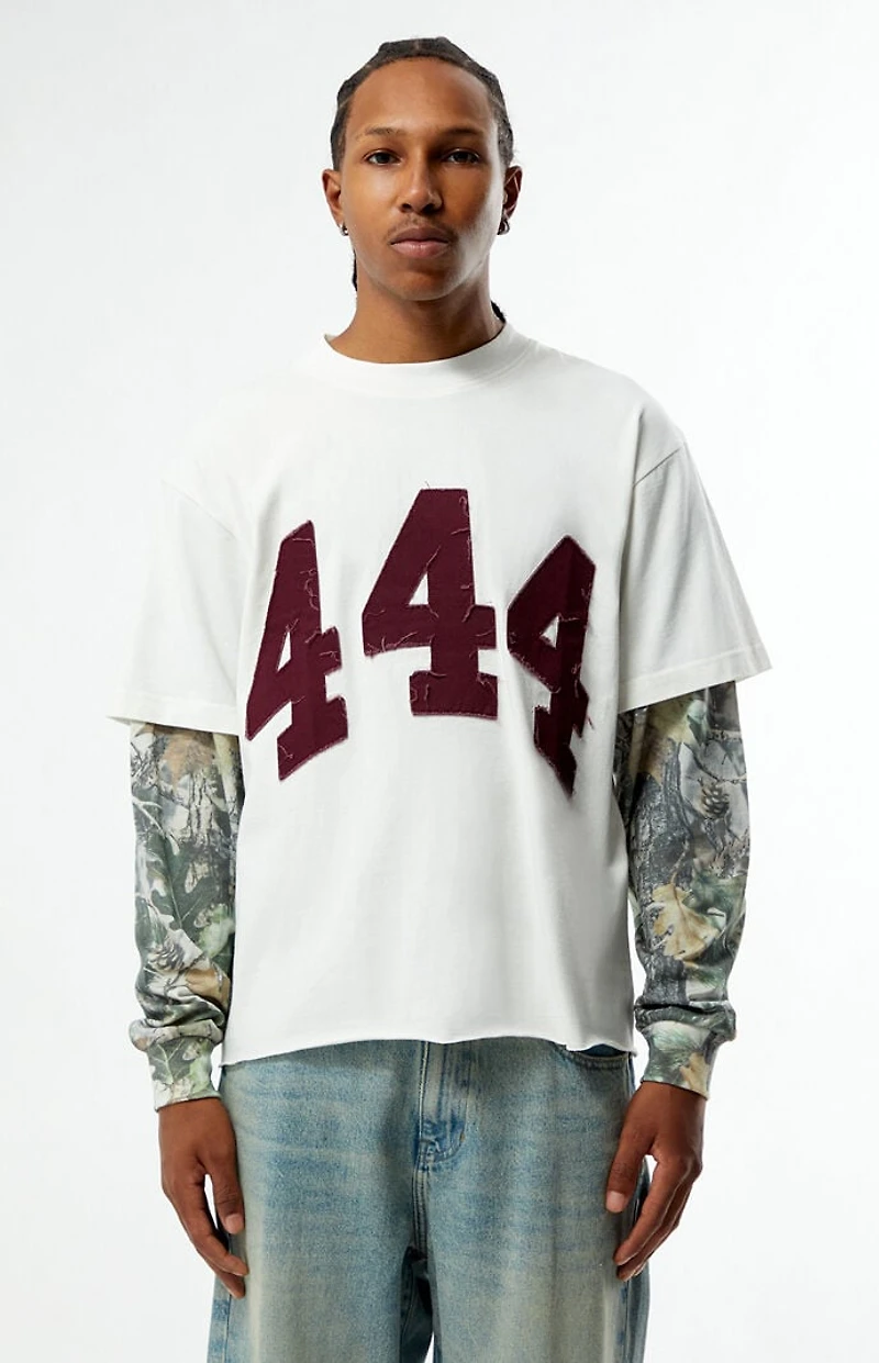 Pacsun 444 Camo Cropped 2fer Long Sleeve T-Shirt