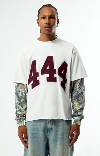 Pacsun 444 Camo Cropped 2fer Long Sleeve T-Shirt