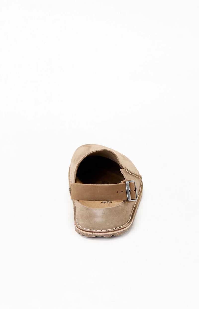 Birkenstock Lutry Premium Suede Clog Taupe