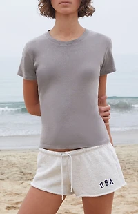 John Galt Silver USA Sweat Shorts