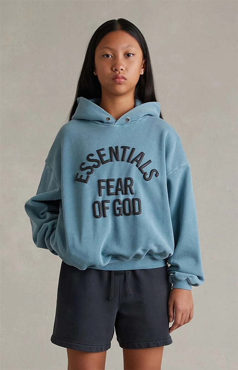 Fear of God ESSENTIALS Kids Faded Coastal Campus '90s Hoodie