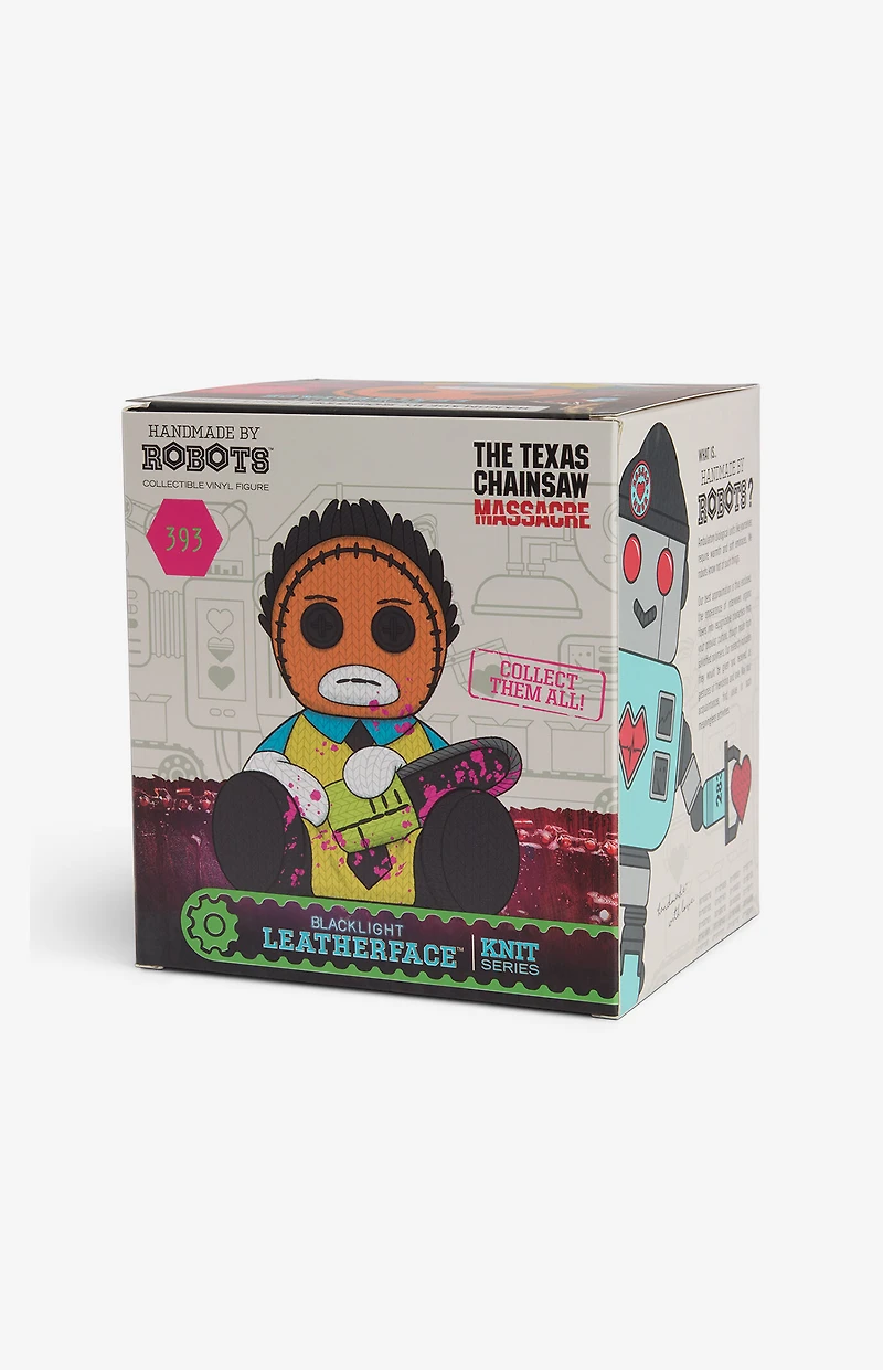 The Texas Chainsaw Massacre Blacklight Leatherface Collector Edition 393 Knit Series Vinyl Figure
