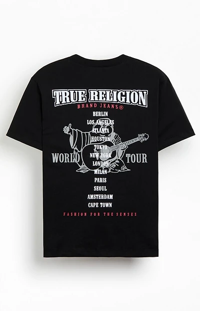 True Religion Flocked World Tour T-Shirt