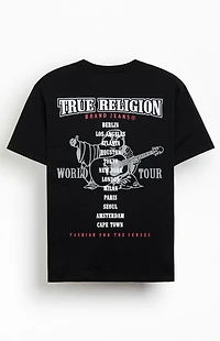 True Religion Flocked World Tour T-Shirt