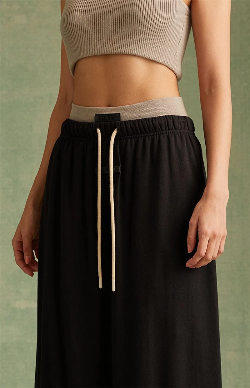 Fear of God ESSENTIALS Women's Jet Black Maxi Skirt