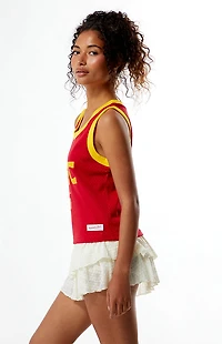 Mitchell & Ness NCAA USC Mesh Cropped Tank Top