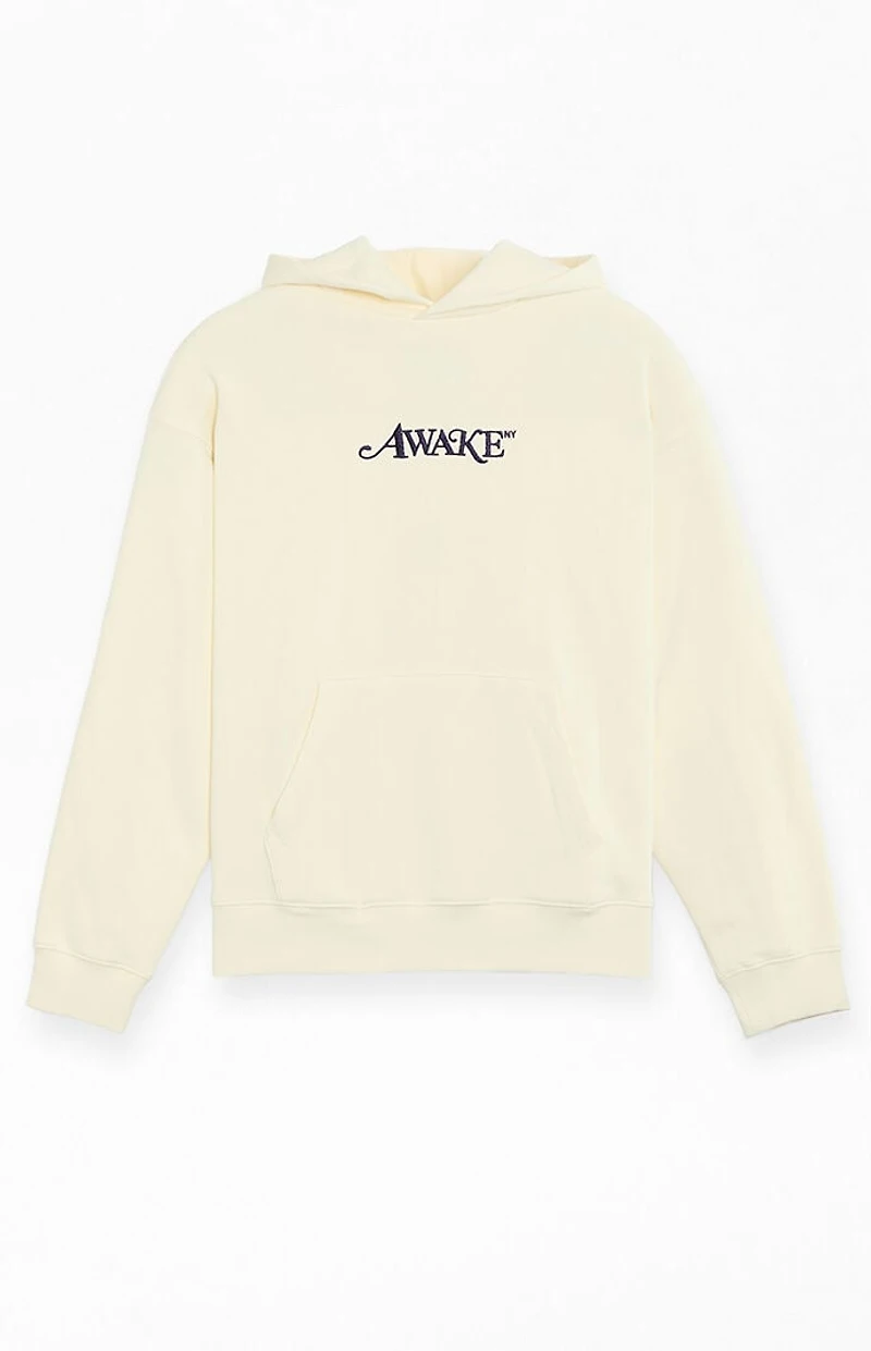 Awake NY Cream Classic Logo Hoodie