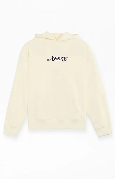 Awake NY Cream Classic Logo Hoodie