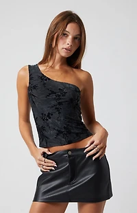 Third Charm Lizzie One Shoulder Top