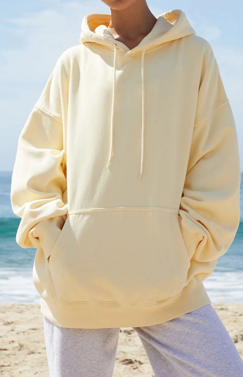 John Galt Yellow Christy Oversized Hoodie