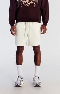 Pacsun Fleece Cream Sweat Shorts