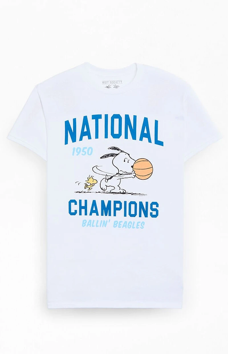 Riot Society Peanuts Basketball Champions T-Shirt