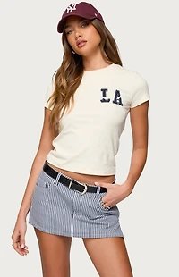 Edikted Liliane Striped Mini Skort