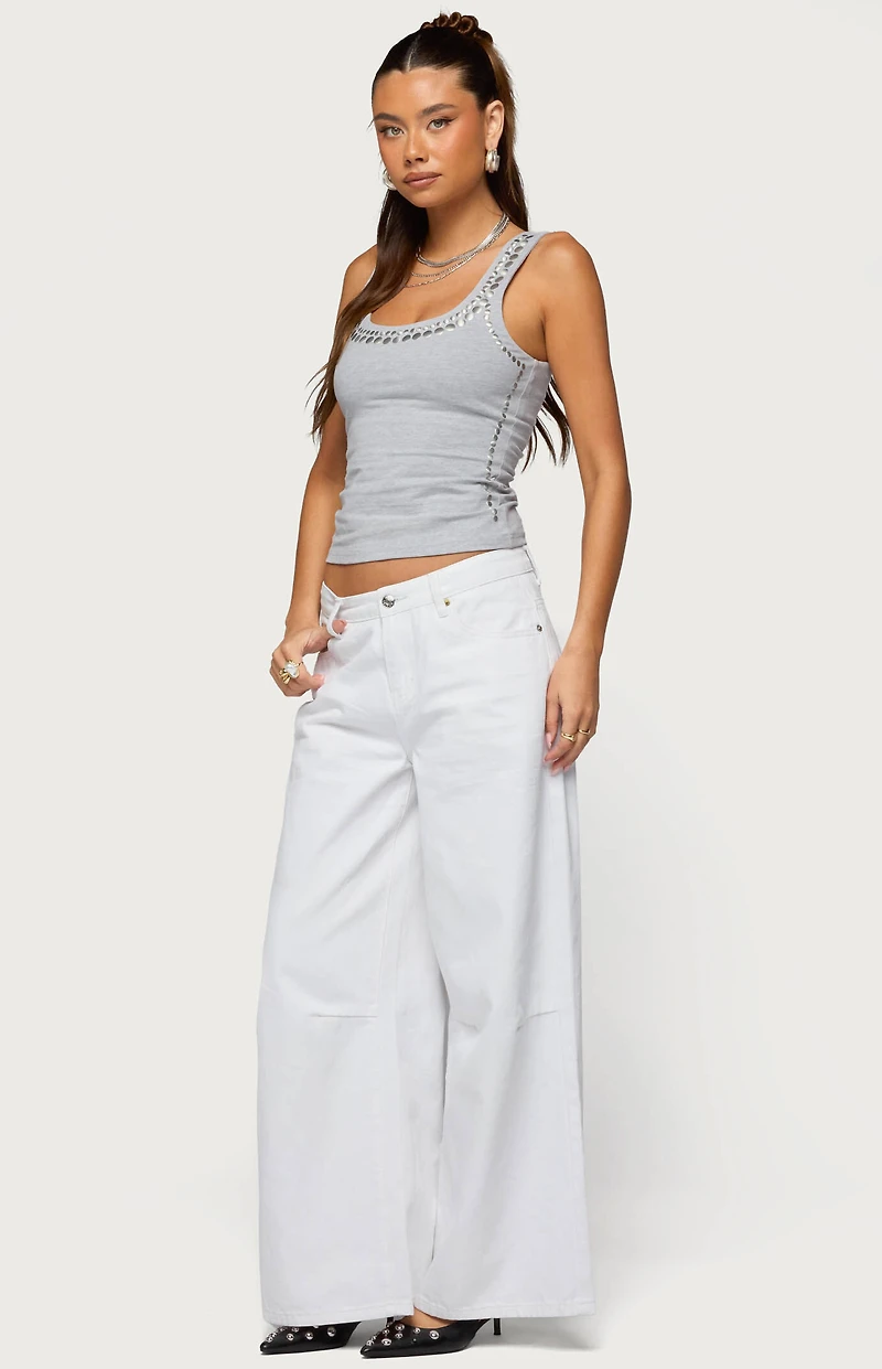 Edikted Studded Built Bra Tank Top