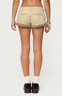 Edikted Peekaboo Plaid Boxer Shorts